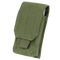 The Condor Tech Sheath | SALE is an olive green tactical nylon pouch with a flap closure and Velcro fastener, ideal for law enforcement or first responders to carry small items and accessories.